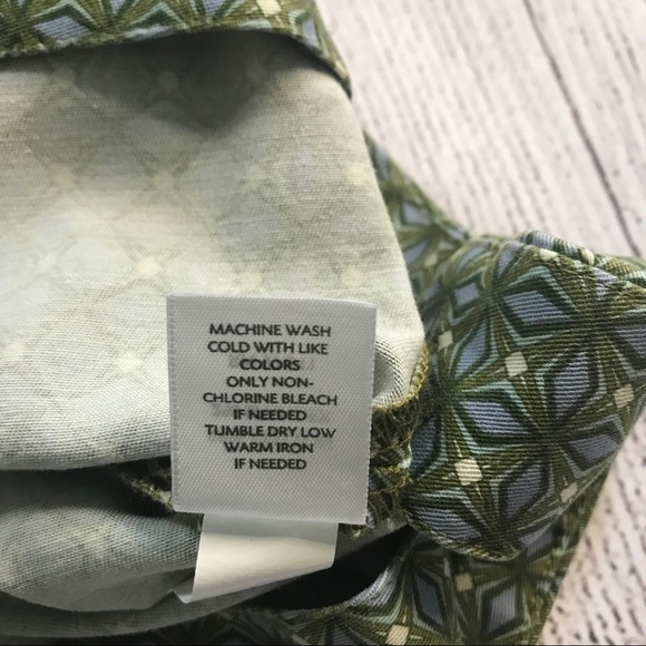 J. Jill Green Print Ankle Pants Size 8 - Picture 5 of 6